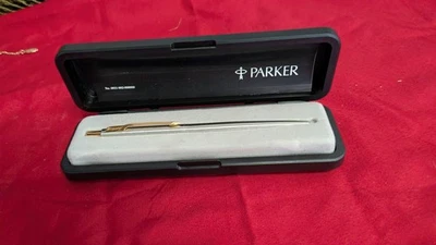 Винтажная ручка Parker Jotter из нержавеющей стали с золотой стрелой - Изображение 1 из 2