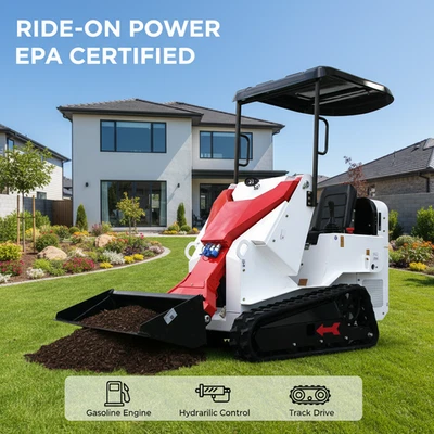 Mini Skid Streer Loader, 13.5HP B＆S GAS Engine-RIDE-ON，Pilot Control,Tracked NEW - Image 1 of 4