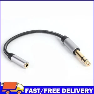 6.35mm to 3.5mm Male to Feamle Audio Cable Adapter Stereo AUX Converter Wire - Afbeelding 1 van 12