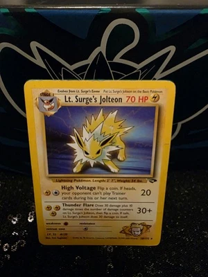 Lt. Surge's Jolteon 28/132 Gym Challenge RARE Non-Holo WOTC - Image 1 of 2