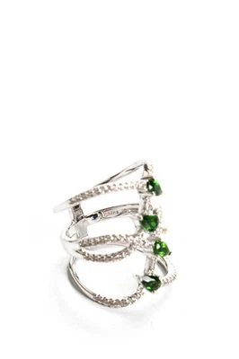 Anillo de plata esterlina verde granate circón talla 7 Rarities para mujer Foto 1 de 4