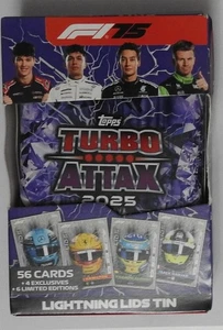 TURBO ATTAX - F1 2025 MEGA TIN - LIGHTNING LIDS TIN (PURPLE) - FREE UK P&P . - Foto 1 di 2