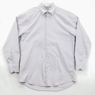 Camisa Charles Tyrwhitt Para Hombres 15.5 34 Azul Rojo A Cuadros Calce Clásico Algodón Sin Hierro Foto 1 de 4