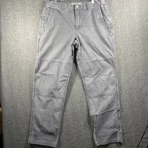 Pantalone Cachi Montagna Uomo 38x36 Vestibilità 35x36 Grigio Alpino Doppio Ginocchio Tela Pesante - Foto 1 di 21
