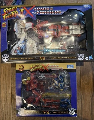 Japan Street Fighter 2 Transformer Optimus RYU vs Megatron+Hot Rodimus/Arcee/ken - Image 1 of 2