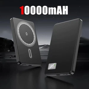 Magnetic Wireless Power Bank Fast Charger iPhone Samsung Xiaomi Home Office Gift - Picture 1 of 34