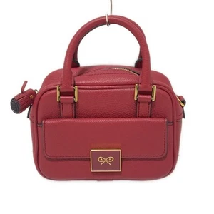 Auth Anya Hindmarch Carker - Bordeaux Leather Handbag - Picture 1 of 11