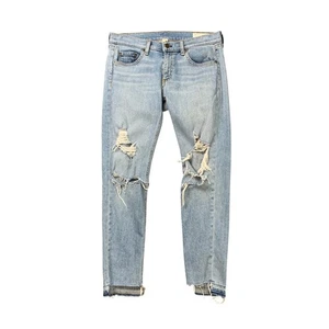 Rag & Bone Jeans Women 27 Denim Marina Dre Capri Step Hem Distressed Busted Knee - Picture 1 of 10