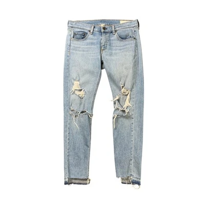Rag & Bone Jeans Women 27 Denim Marina Dre Capri Step Hem Distressed Busted Knee - Image 1 of 4
