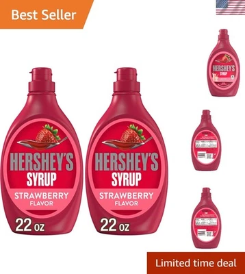 Delicioso jarabe de fresa - Botellas de 22 OZ, paquete de 2 para dulce indulgencia Foto 1 de 4