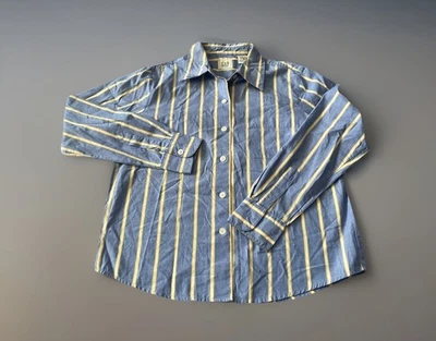 Camisa vintage GAP para mujer con botones de algodón talla PEQUEÑAS rayas años 90 Y2K oficina  Foto 1 de 4