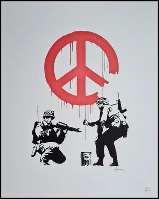 BANKSY * CND Soldiers * 50 x 40 cm * Lithografie *Kunstdruck*limitiert # 102/600 - Bild 1 von 4