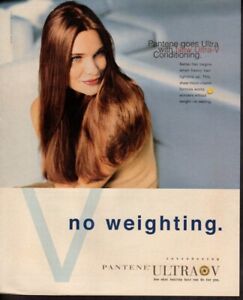 print ad advertisement Hair PANTENE Ultra V Conditioning no weighting vitamin