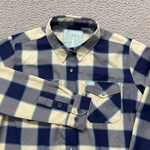 Dixxon Flannel Co Hemd Damen L blau kariert "Bar Harbor" Pearl Snap Rockabilly - Bild 1 von 11