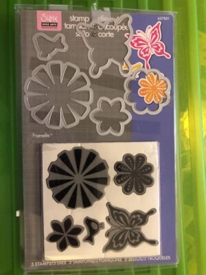 Sizzix Hero Arts Stamp And Die Set Bird Butterfly And Flower Designs, US Import - Image 1 of 4