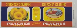 LABEL Can Sunny Slope Carolina Peaches Gaffney South Carolina Orange - Picture 1 of 1