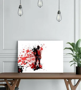 DEADPOOL 6-FRAMED CANVAS WALL ART COMIC SUPERHERO PICTURE PAPER PRINT- RED WHITE - Picture 1 of 12