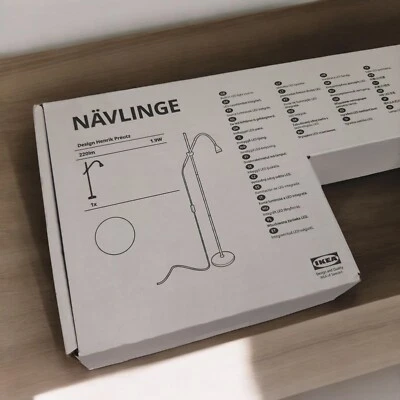 NAVLINGE White Corded Floor Lamp 58" 704.051.15 - Image 1 of 2