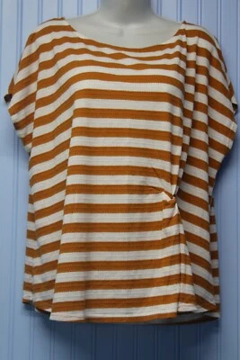 Liz Claiborne butterscotch stripe knit stretch sleeveless pullover top XXL - Image 1 of 3