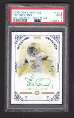 2022 Onyx Vintage AUTO Green Ink /50 TRE SWILLING Titans GEORGIA TECH PSA 10 GEM - Image 1 of 2