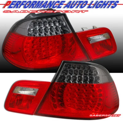 Juego de luces traseras LED rojas humo 4 piezas para BMW E46 2000-2003 serie 3 cupé de 2 puertas Foto 1 de 2