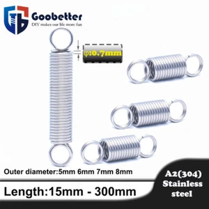 A2 Stainless Steel Expansion Extension Expanding Extending Tension Springs 0.7mm - Picture 1 of 7