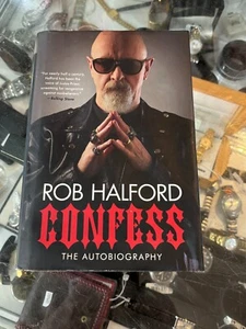 ROB HALFORD - CONFESS THE AUTOBIOGRAPHY HARDCOVER / SIGNED WITH COA - Picture 1 of 21
