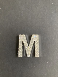 Letter 'M' Diamante - 2cm x 1 1/2cm - FREE POSTAGE - Picture 1 of 3