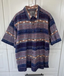The Territory Ahead Shirt Mens XL Large Multi Color Aztec Southwest Short Sleeve - Picture 1 of 6
