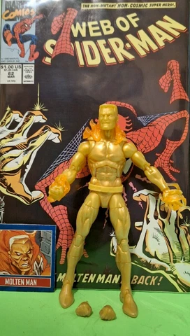 Marvel Legends MOLTEN MAN - AMAZON EXCLUSIVE SPIDER-MAN 5-PACK + GREAT COMIC Cover