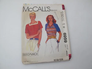 Komplett Vintage 1980 McCall’s 6959 Gr. M Stretch Strick Top Raglan (U) - Bild 1 von 6