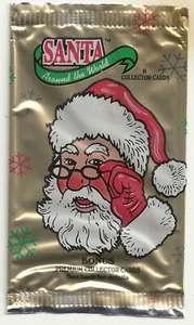 1995 SANTA AROUND THE WORLD: SANTA & SNOWFLAKES - EMPTY WRAPPER - BY TCM - Picture 1 of 1