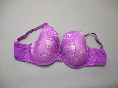 36DDD Natori Womens Purple Lace Underwire Lined Back Closure Demi Bra 6J - Image 1 of 4