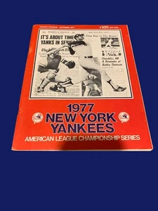 1977 New York Yankees American League Championship Series Program Scorecard - Picture 1 of 14