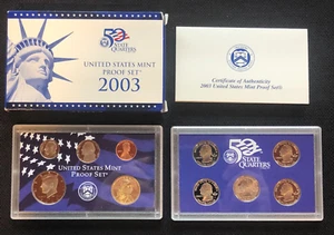 2003-S PROOF SET United States Mint (10 Coins) Complete Set w/Packaging & COA - Picture 1 of 4