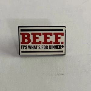 Beef It's What For Dinner Lapel Pinback National Cattleman Assoc Beef For Dinner - Picture 1 of 3