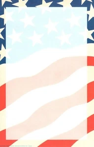 Old Glory Patriotic American Flag Stars & Stripes Paper Stationery - Partial Set - Picture 1 of 3