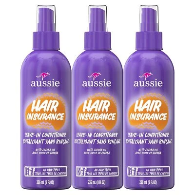 Spray acondicionador Aussie Leave In, con jojoba y algas marinas, seguro de cabello, 8 fl Foto 1 de 4