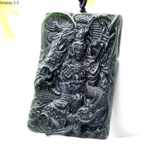 Natural Green Jade Pendant Simple Exquisite Fine Jewelry Handicraft - Picture 1 of 2