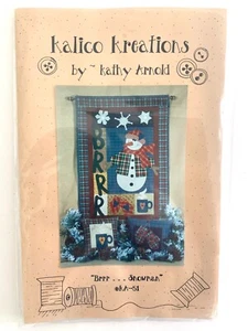 Kalico Kreations Wall Hanging Applique Quilt Pattern BRRR ... SNOWMAN 25" x 36" - Picture 1 of 2