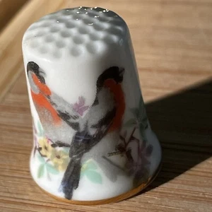 Vintage 2 Vögel Fingerhut Bone China Japan - Bild 1 von 4