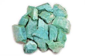 1 libra piedras ásperas de amazonita al por mayor - rocas de vaso, Reiki, Wicca - Imagen 1 de 1