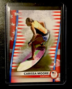 CARISSA MOORE Rookie 2021 Topps USA Olympics Surfing USA Flag /299 SP INSERT NM+