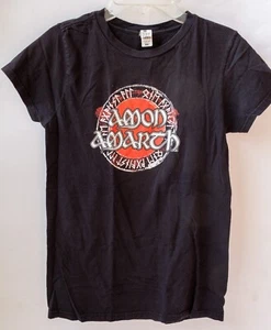 Amon Amarth Women's T Shirt US Tour 2017 Size Small Rune Logo Black Top - Picture 1 of 4