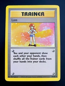 Lass 75/102 Base Set Rare Trainer - WOTC Pokemon Card - Picture 1 of 9