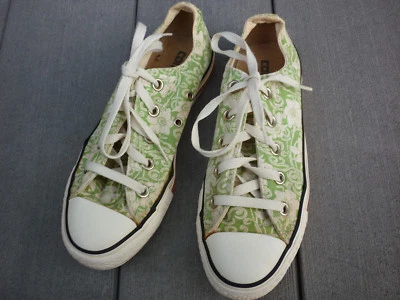 De colección Verde y Blanco Floral Converse All Star Bajo Para Hombre 4 Mujeres 6 Rayas Rojas Foto 1 de 4