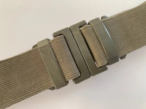 VTG Old Spanish Combat Field Pistol Belt Khaki Army Spain 70s - Picture 1 of 6