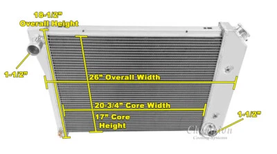 2 Row ER Champion Radiator 20" Core for 1965 - 1969, 1977 - 1979 Buick Skylark - Image 1 of 4