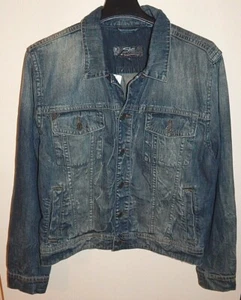 SILVER JEANS CO. MENS DENIM TRUCKER JACKET BLUE sz XL NEW$118 AUTHENTIC - Picture 1 of 2