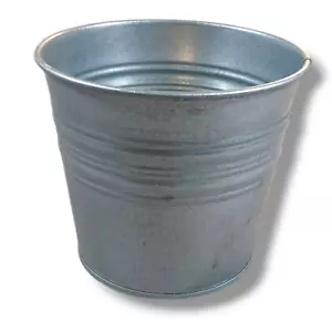 IKEA Socker Silver Galvanized Steel Plant Pot 4.25x4 Rustic Farmhouse Decor - Picture 1 of 5
